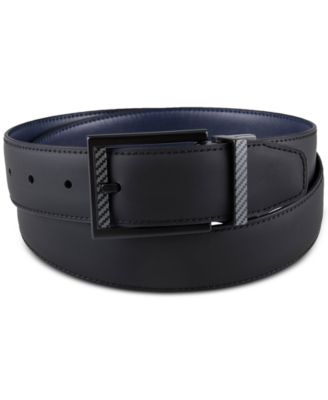 Kenneth Cole Reaction Men s Faux Leather Reversible Stretch Carbon Belt Macy s