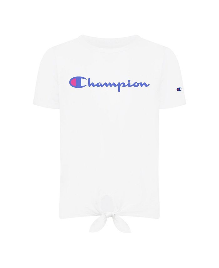Black champion 2025 shirt blue writing