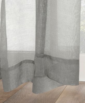 Amina Open Weave Indoor or Outdoor Sheer Tab Top Curtain Panel Collection