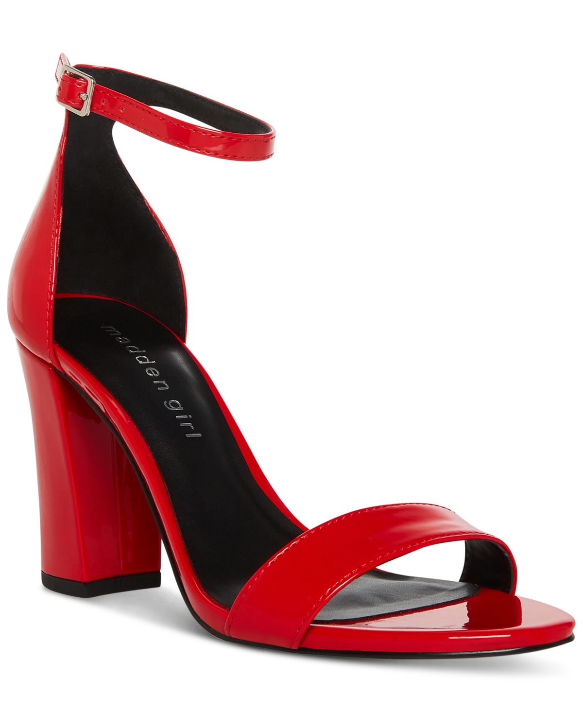 Madden Girl Bella Two piece Block Heel Sandals In Red Patent ModeSens