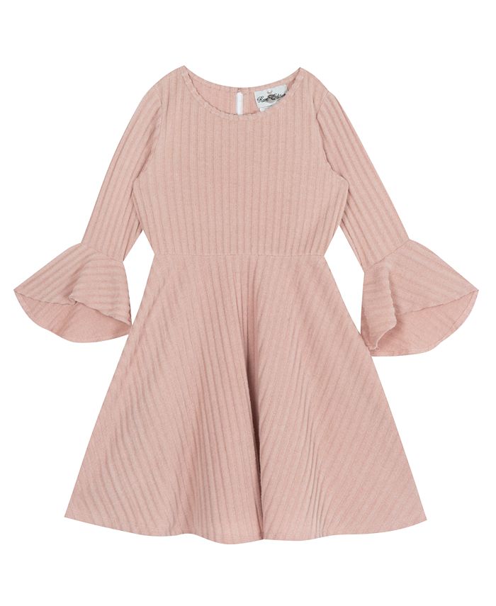 Rare Editions Little Girls Knit Dress and Faux Fur Vest, 2 Piece Set