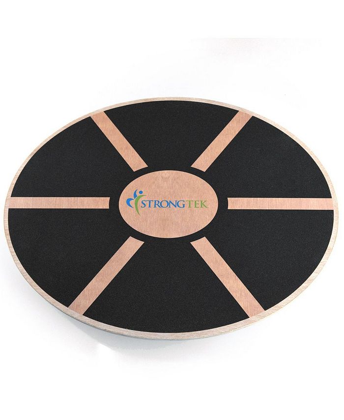 StrongTek Professional Oval Wood Balance Board Rocker Core Strength