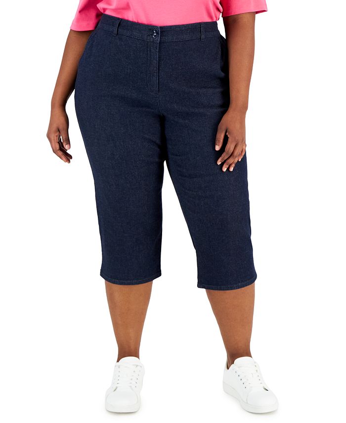 Karen Scott Plus Size Comfort Capri Jeans, Created for Macy's - Macy's