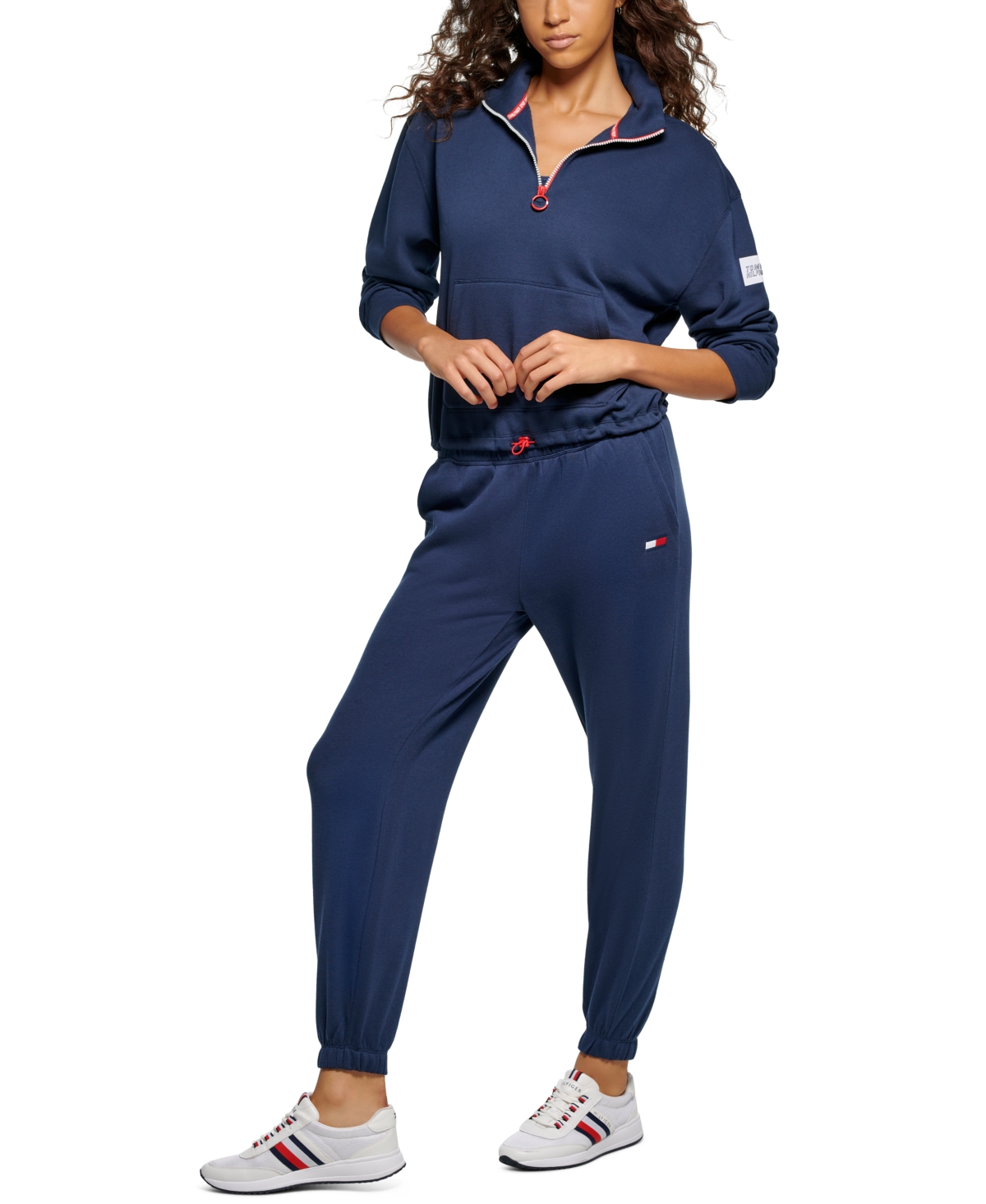  Tommy Hilfiger Sport Women's Quarter-Zip Mock-Neck Sweatshirt