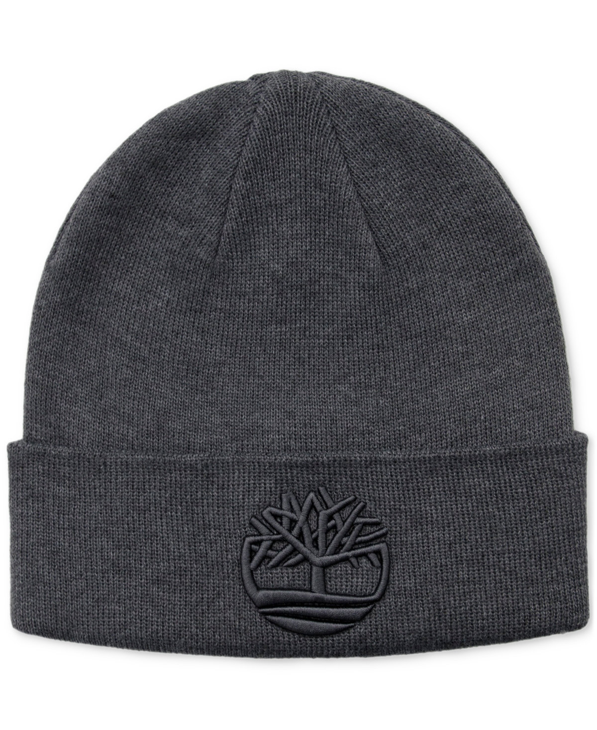 Shop Timberland Men's Tonal 3d Embroidery Beanie In Black