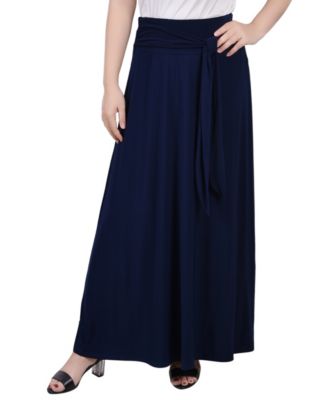 Women's Missy Maxi Skirt with Sash Waist Tie