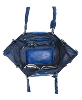 Women's Barracuda Hand Painted Clasp Closure Tote Bag