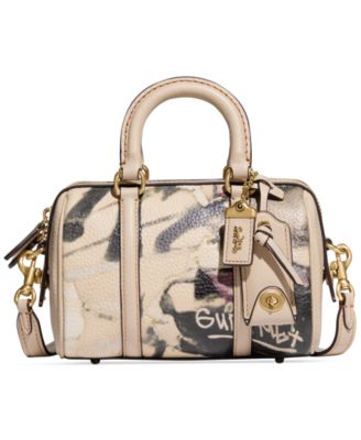 COACH - Mint and Serf Ruby Printed Leather Satchel 18