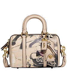 Mint x Serf Ruby Printed Leather Satchel 18 with Crossbody Strap