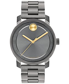 Men's Swiss Bold Access Gray Ion Plated Steel Bracelet Watch 41mm
