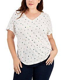 Plus Size V-neck T-Shirt, Created for Macy's