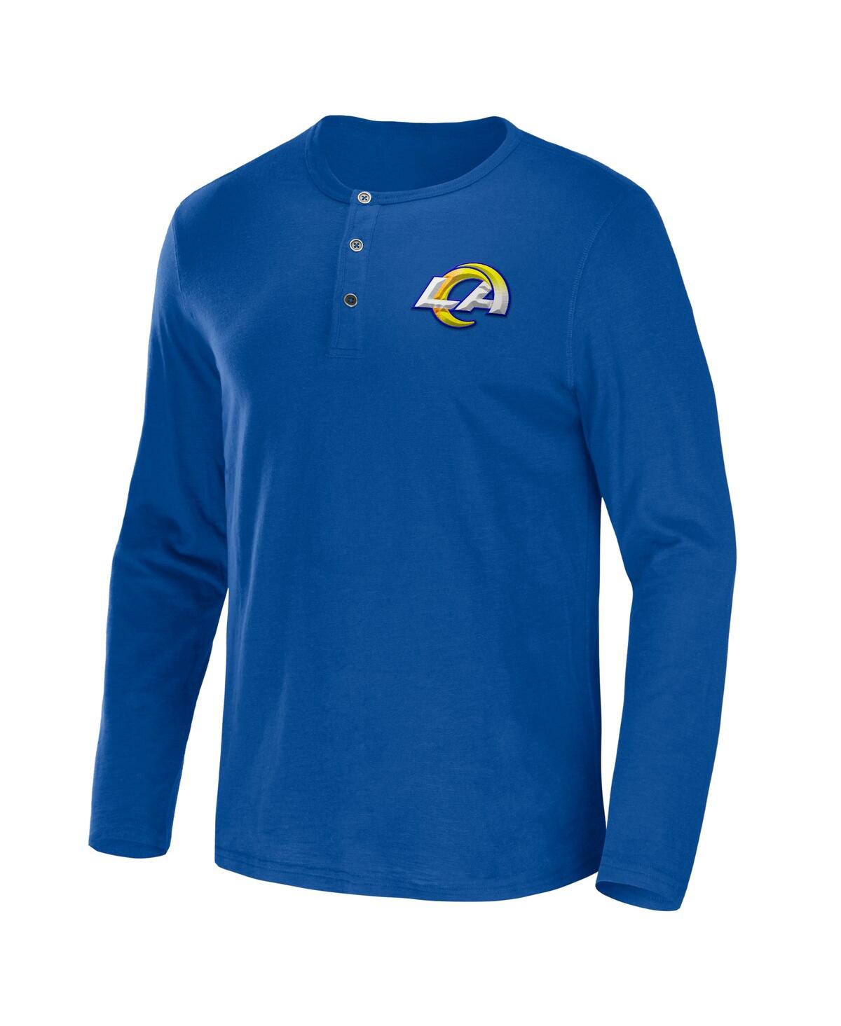 Fanatics Men's Nfl X Darius Rucker Collection By  Royal Los Angeles Rams Slub Jersey Henley Long Slee In Royal