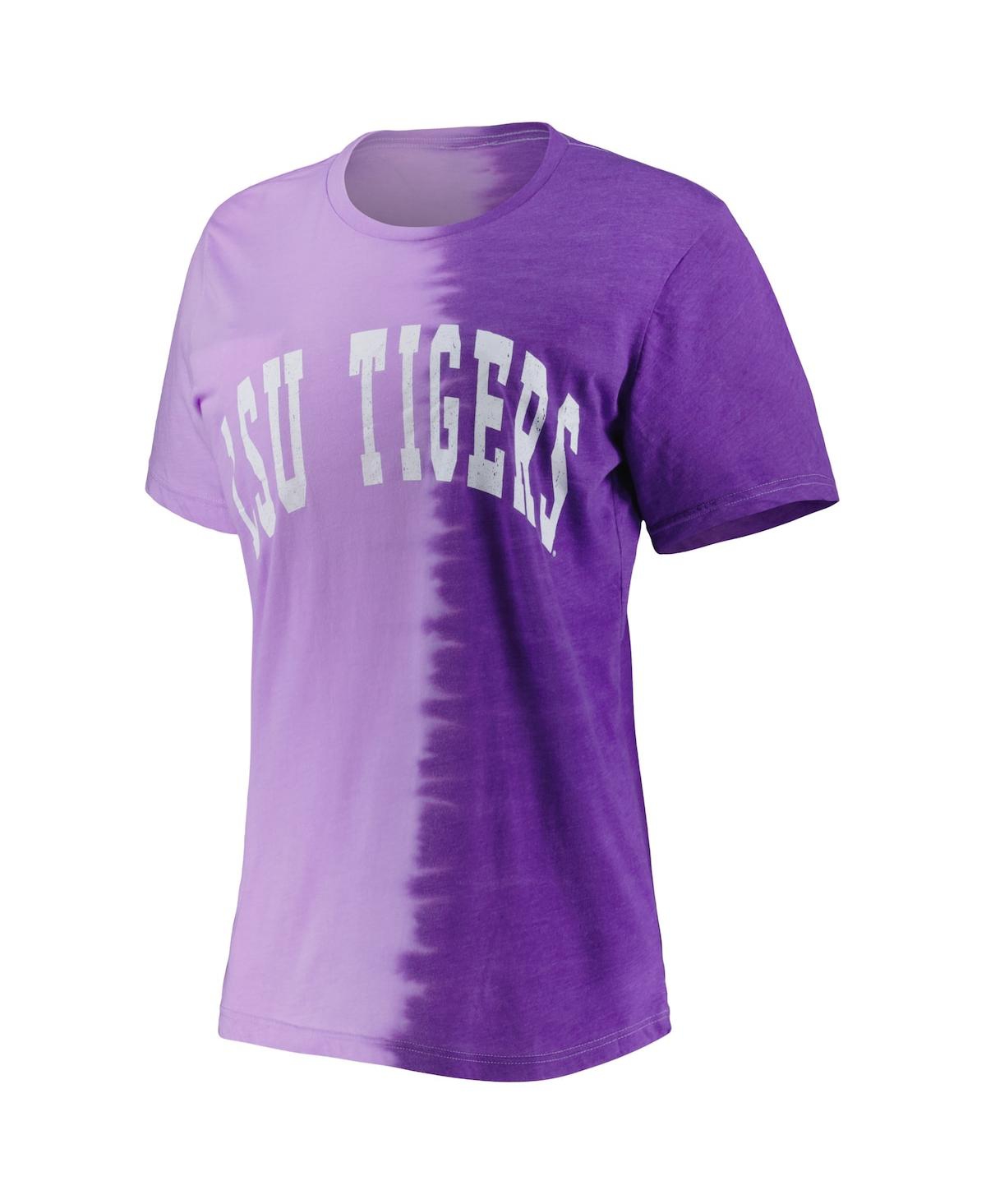 Shop Gameday Couture Women's  Purple Lsu Tigers Find Your Groove Split-dye T-shirt