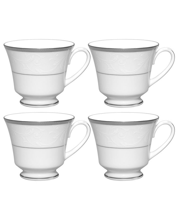 Noritake Regina Platinum Set of 4 Cups, Service For 4 Macy's