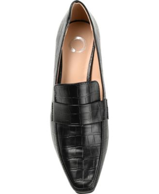 Women's Celina Kitten Heel Loafer Square Toe Pumps