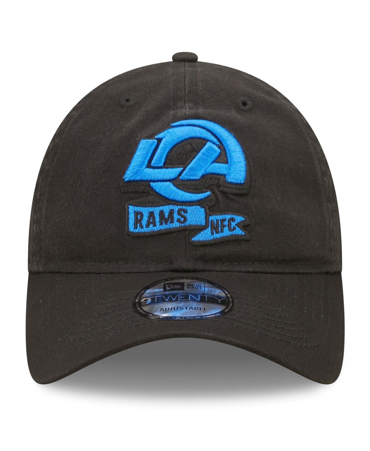 Men's New EraLos Angeles Rams 2022 Sideline Adjustable 9TWENTY Hat - Black