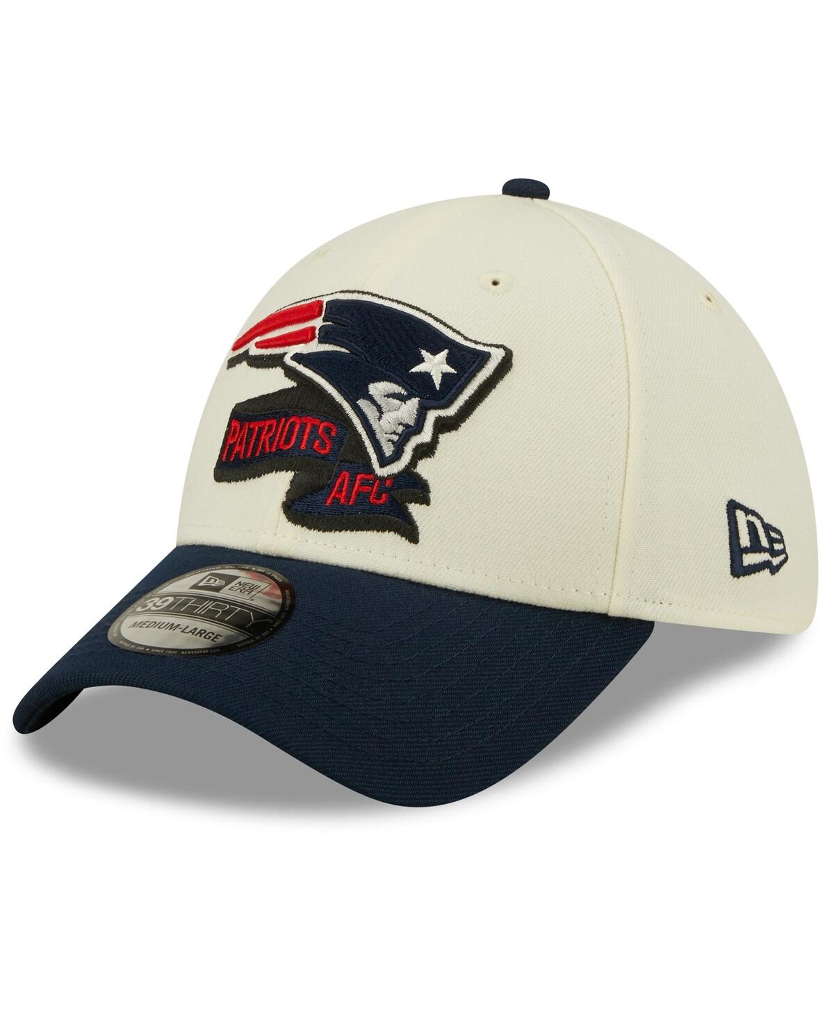 Men's New Era Navy New England Patriots 2022 Sideline 39THIRTY 2-Tone Flex Hat - Navy