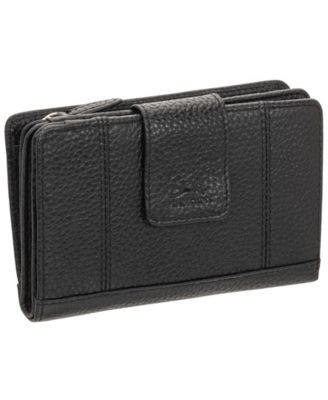 Women's Pebbled Collection RFID Secure Clutch Wallet
