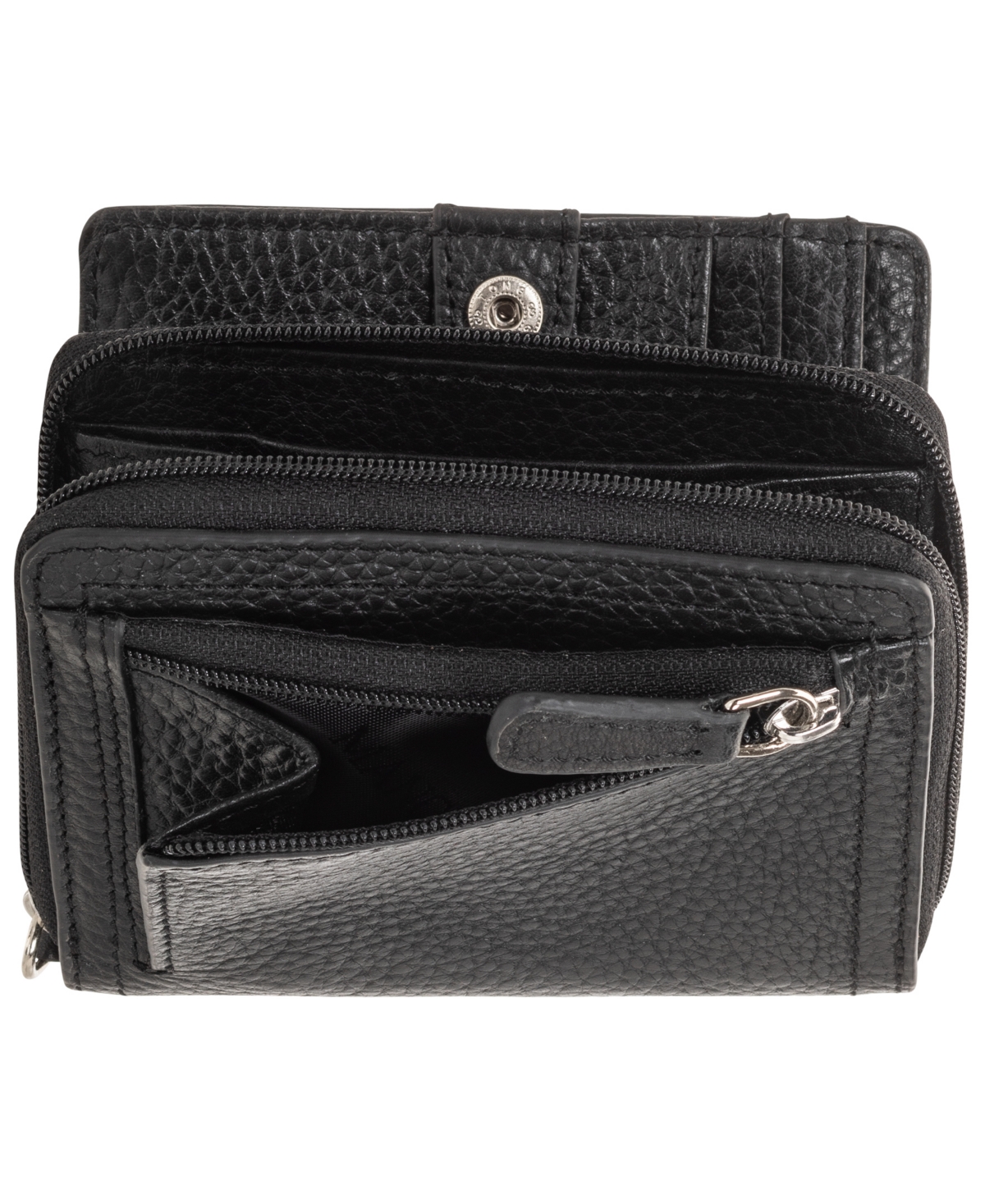 Mancini Women's Pebbled Collection Rfid Secure Mini Clutch Wallet