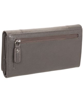 Women's Pebbled Collection RFID Secure Trifold Wing Wallet