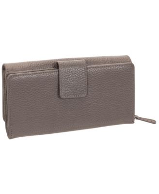 Women's Pebbled Collection RFID Secure Mini Clutch Wallet
