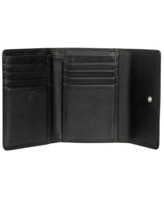 Women's Basket Weave Collection RFID Secure Mini Clutch Wallet