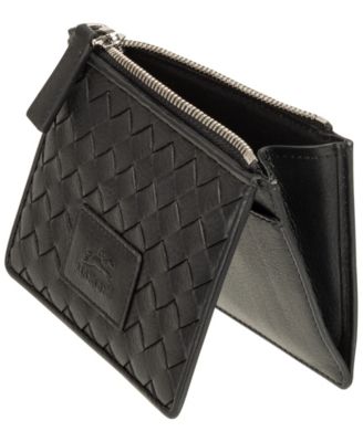 Women's Basket Weave Collection RFID Secure Card Case and Coin Pocket