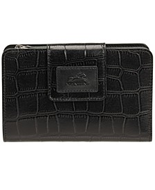 Women's Croco Collection RFID Secure Mini Clutch Wallet