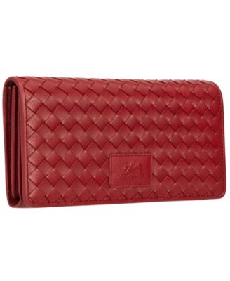 Women's Basket Weave Collection RFID Secure Trifold Wallet