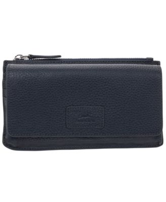 Women's Pebbled Collection RFID Secure Crossbody Wallet