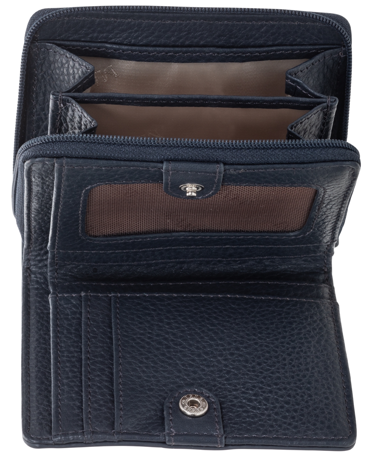 Mancini Women's Pebbled Collection Rfid Secure Mini Clutch Wallet