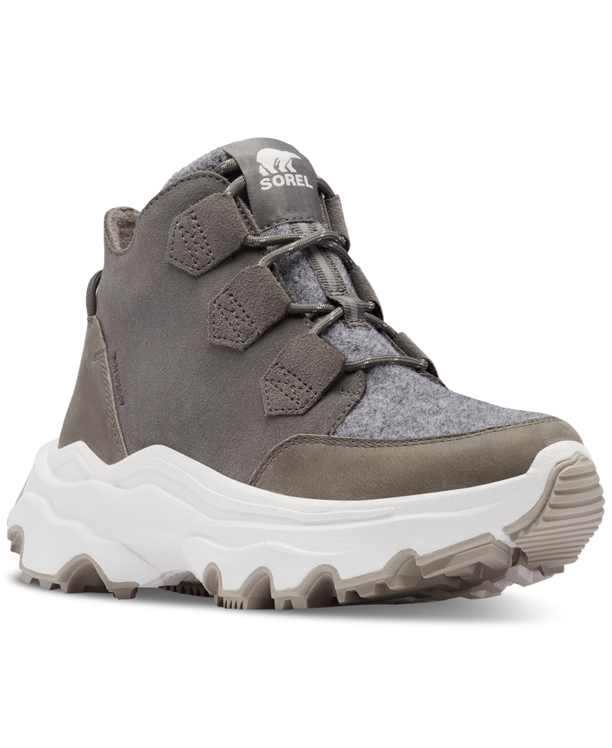 Size 8 SOREL Kinetic Breakthru Caribou Waterproof Boot in Quarry Sea Salt at Nordstrom, 