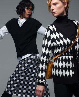 Anne Klein Women's Check Jacquard A-Line Midi Skirt - Macy's