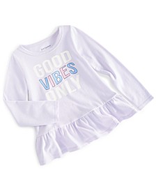 Baby Girls Long-Sleeve Wavy Vibes Peplum Top, Created for Macy's