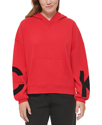 Calvin Klein Women's Long-Sleeve Hooded Sweatshirt & Reviews - Activewear -  Women - Macy's