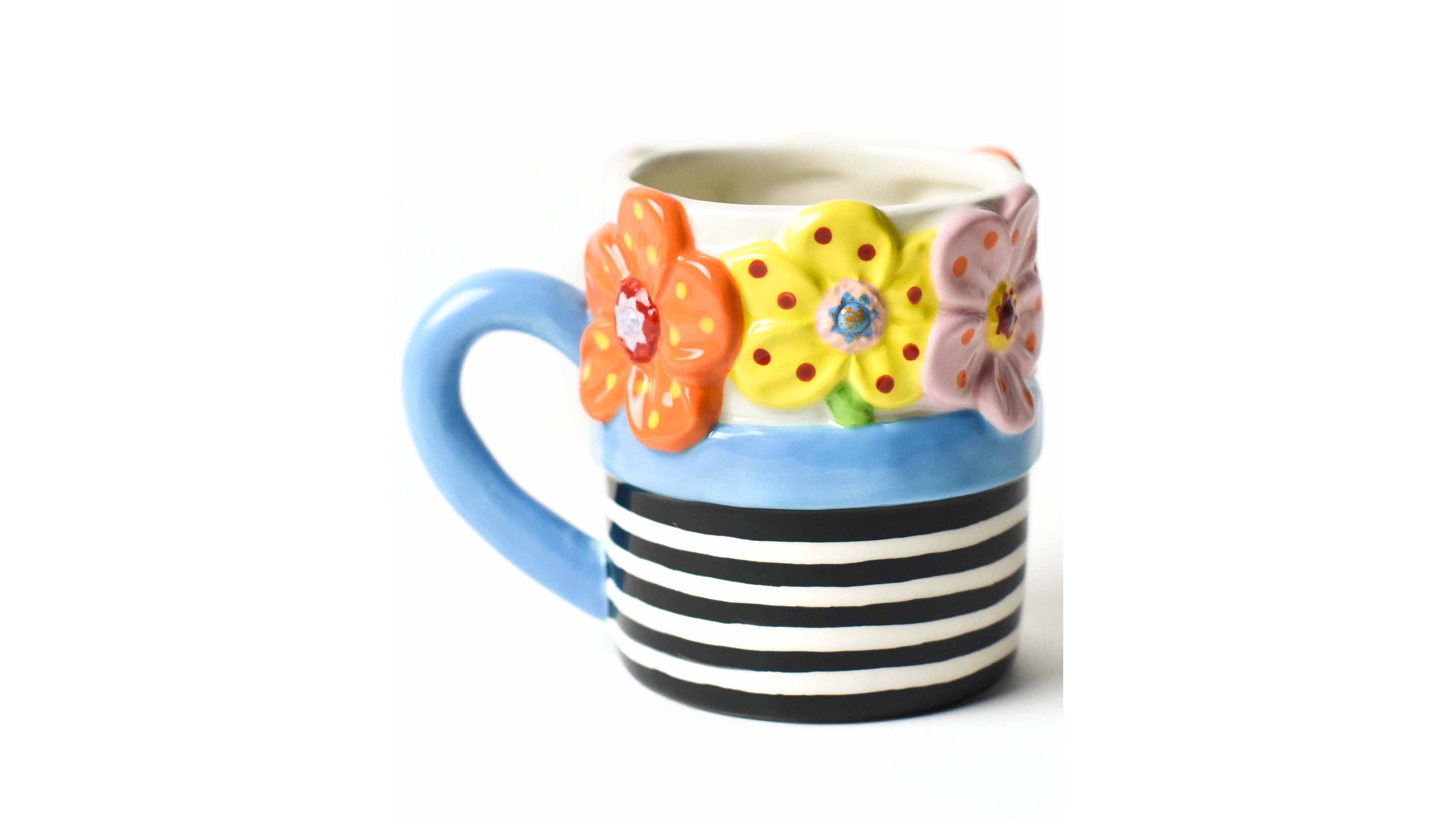 Happy Everything by Laura Johnson Flowers Shaped Mug 16 oz