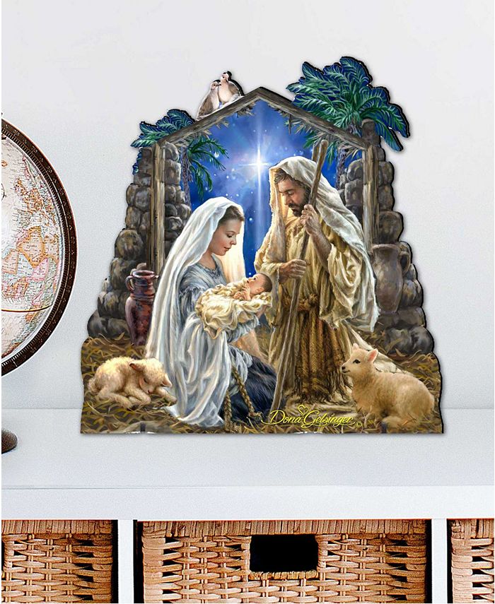 Designocracy Glory To God Nativity Holiday Outdoor Decor Large Ornament - Macy's