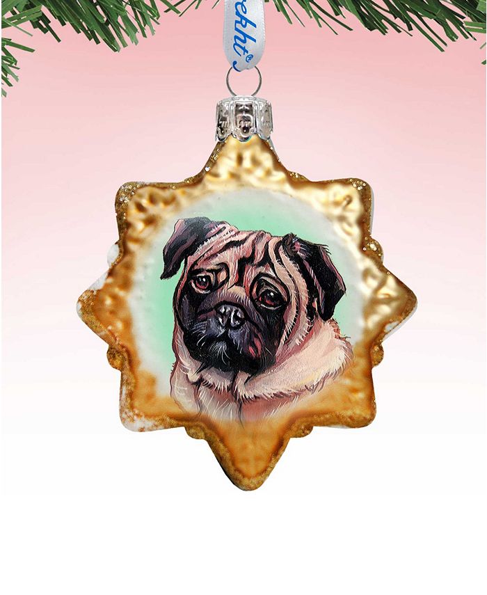 Designocracy Cute Pug Mercury Holiday Ornament Macy s