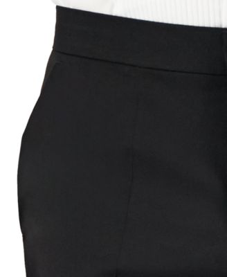 Men Unfinished Hem Modern-Fit Wool Blend Super Flex Stretch Tuxedo Pant