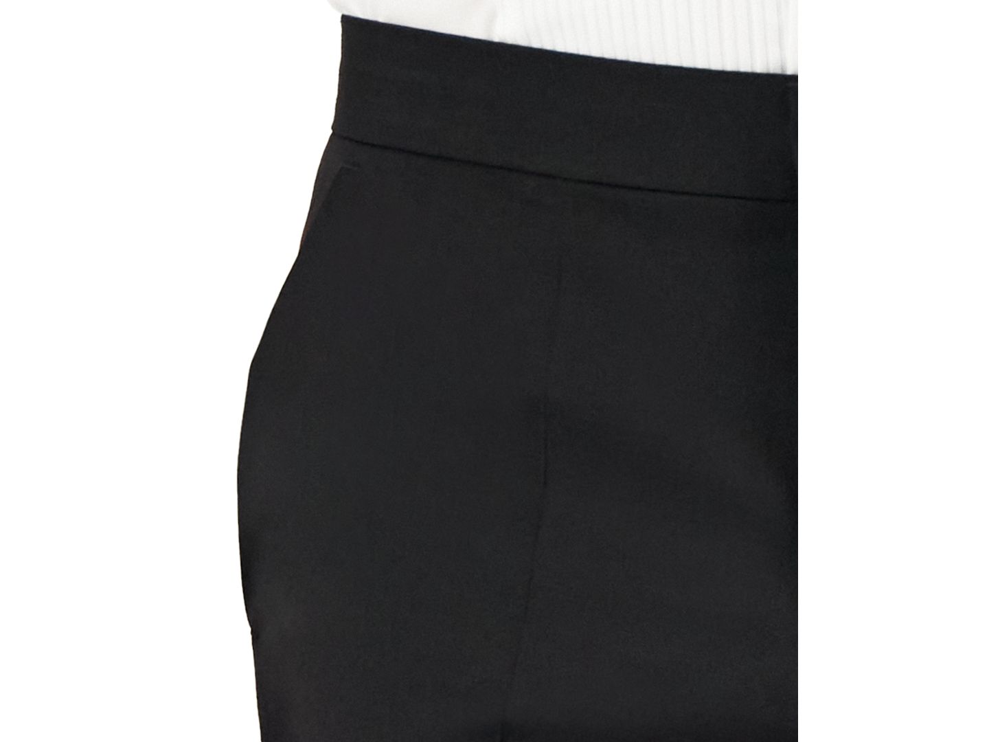 Мужские брюки Hugo Boss Men Unfinished Hem Modern-Fit Wool Blend Super Flex Stretch Tuxedo Pant, цвет: Чёрный — фото 6