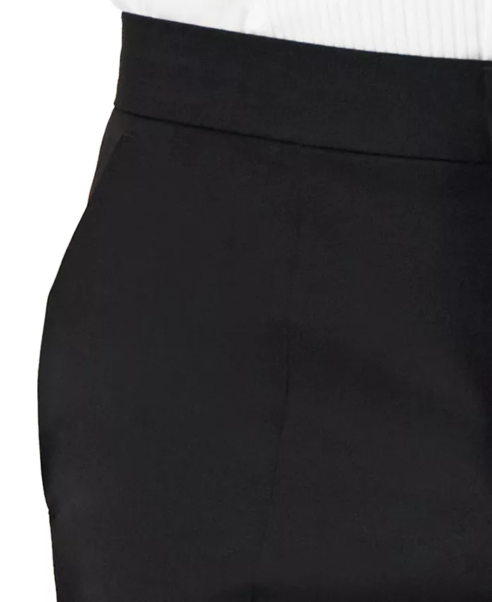 Men Unfinished Hem Modern-Fit Wool Blend Super Flex Stretch Tuxedo Pant - thumbnail 6