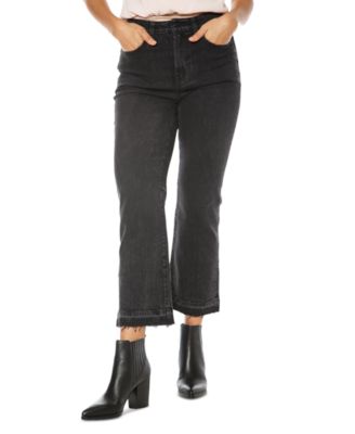 Juicy Couture - Women's Kick Flare Raw-Hem Cropped Jeans