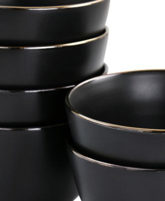 Mateo Gold-Tone Cereal Bowls, Set of 6