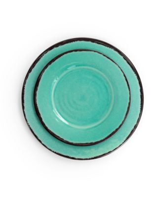 Turquoise Melamine 12 Pc. Dinnerware Set, Service for 4