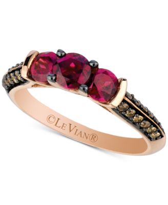 Le Vian® Raspberry Rhodolite (1-1/6 ct. t.w.) & Chocolate Diamond (1/4 ...