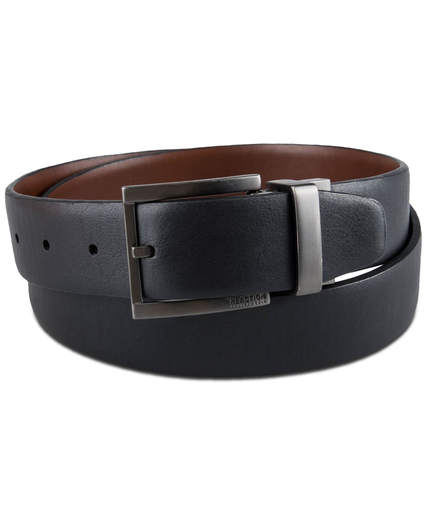 Мужской ремень Kenneth Cole Reaction Stretch Reversible Belt, цвет: Коричневый / Чёрный — фото 2