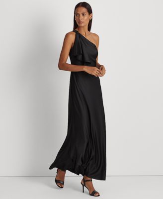 Lauren Ralph outlet Lauren one shoulder maxi dress