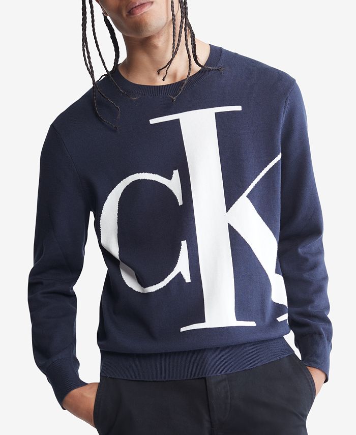 Calvin Klein Men's Boxed Monogram Logo Crewneck T-Shirt - Shopping From USA