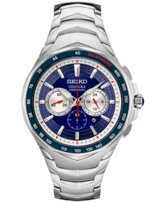 Seiko Men s Chronograph Coutura Stainless Steel Bracelet Watch