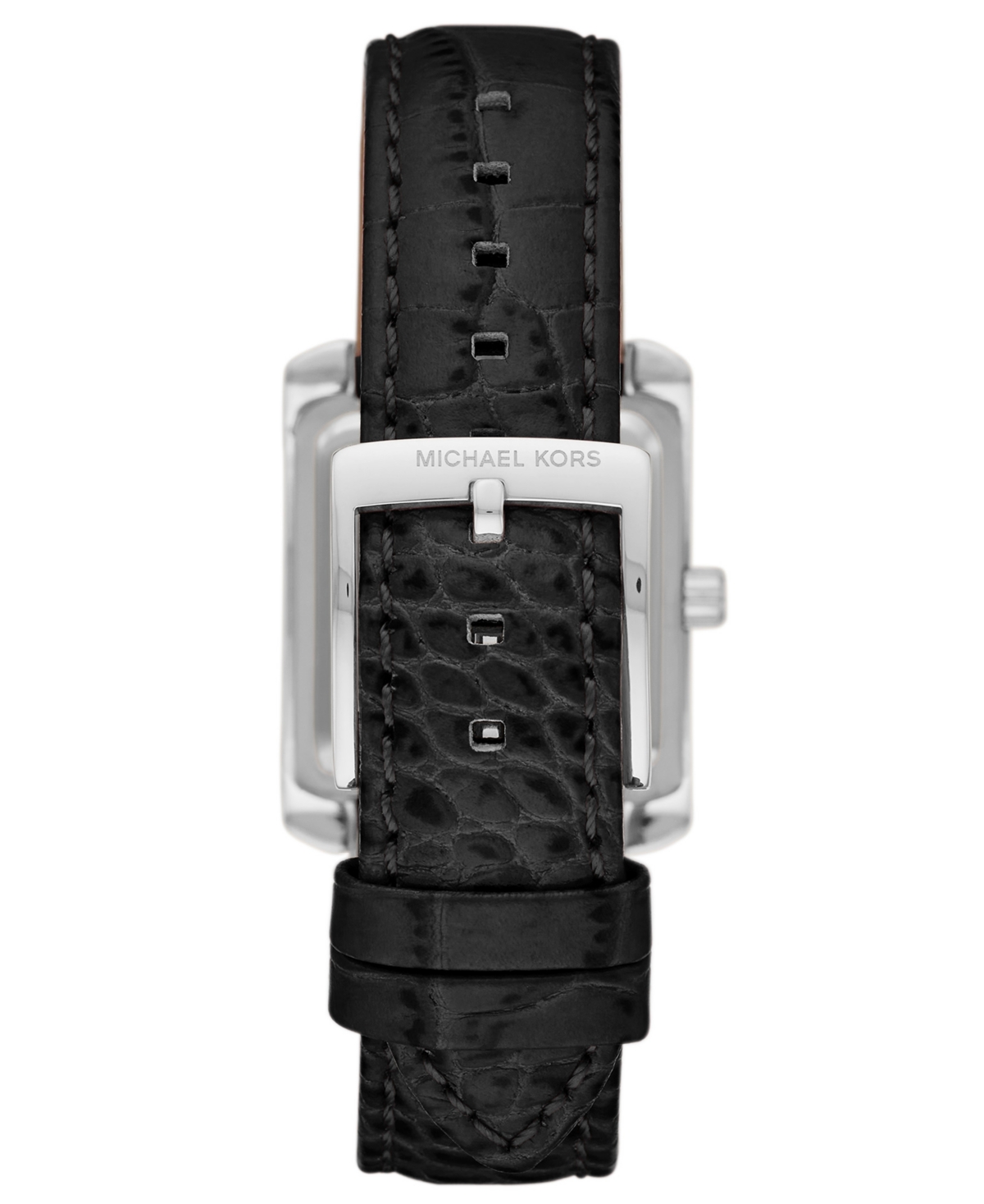 Shop Michael Kors Women's Emery Three-hand Black Genuine Leather Strap Watch 33mm